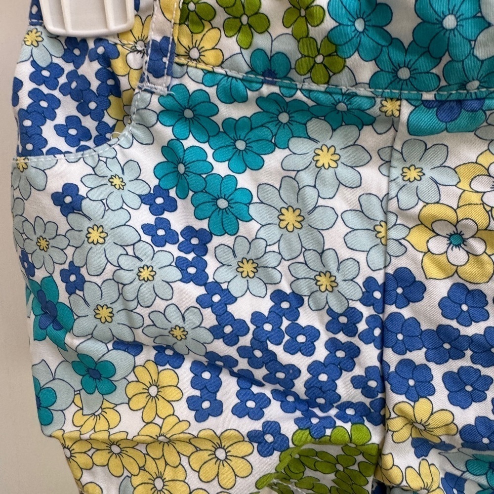 NWOT Gymboree 18-24M Girls Blue and Green Floral Formal Shorts with Pockets - Picture 2 of 5
